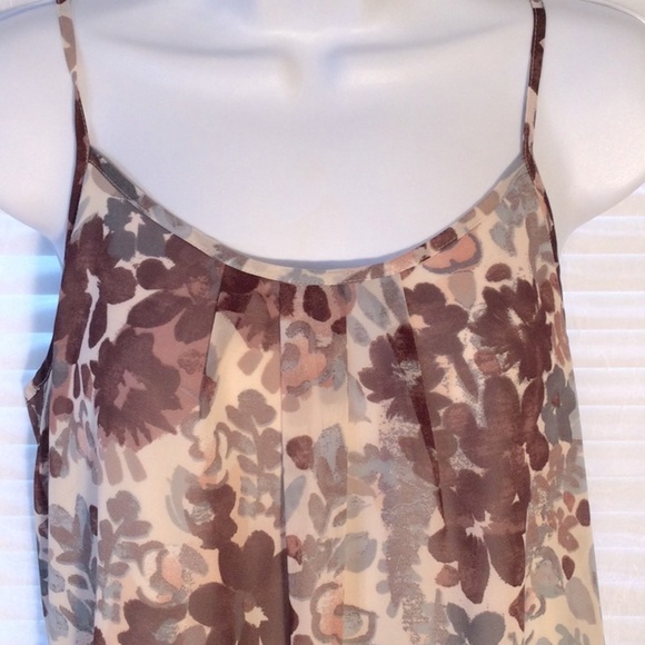 Loft Pink & Brown Floral Cami Sz XS - Picture 3 of 9